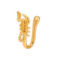 U-shaped Rabbit Spider Butterfly Copper Inlaid Zircon Nose Ring Piercing-free Jewelry sku image 11