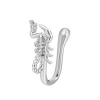 U-shaped Rabbit Spider Butterfly Copper Inlaid Zircon Nose Ring Piercing-free Jewelry sku image 12