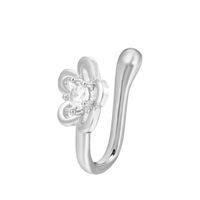 U-shaped Rabbit Spider Butterfly Copper Inlaid Zircon Nose Ring Piercing-free Jewelry sku image 10