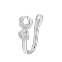 U-shaped Rabbit Spider Butterfly Copper Inlaid Zircon Nose Ring Piercing-free Jewelry sku image 7