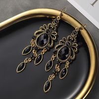 Creative Earrings Hollow Water Drop Tassel Earrings Ethnic Style Alloy Earrings sku image 5