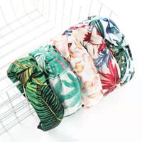 Fashion Wide-brimmed Knotted Printed Fabric Hair Accessories sku image 2