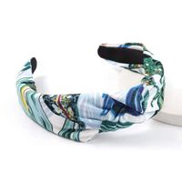 Fashion Wide-brimmed Knotted Printed Fabric Hair Accessories sku image 5
