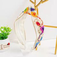 New Sequin Embroidery Headbands Fashion Wide Knotted Headbands sku image 4