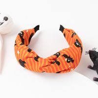 Nuevas Cintas Para El Pelo Prensadas Cruzadas De Ala Ancha Con Estampado De Tela De Halloween sku image 3