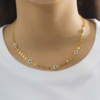 Jewelry Creative Chain Sequins Wild Collarbone Chain Acrylic Eye Necklace sku image 1
