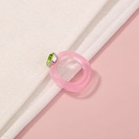 Simple Imitation Diamond Resin Fashion Transparent Candy Color Ring sku image 2