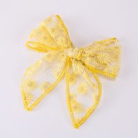 Fashion Embroidery Printing Children's Bow Cute Swallowtail Knotted Hairpin sku image 1