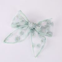 Fashion Embroidery Printing Children's Bow Cute Swallowtail Knotted Hairpin sku image 2