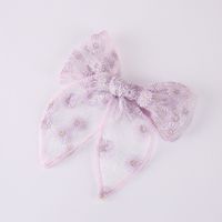 Fashion Embroidery Printing Children's Bow Cute Swallowtail Knotted Hairpin sku image 4