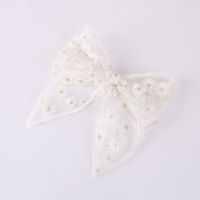 Fashion Embroidery Printing Children's Bow Cute Swallowtail Knotted Hairpin sku image 5