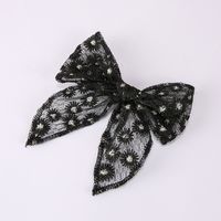 Fashion Embroidery Printing Children's Bow Cute Swallowtail Knotted Hairpin sku image 6