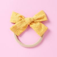 Baby Headwear Soft Nylon Jacquard Bow Polka Dot Kids Hair Accessories sku image 8