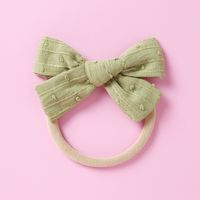 Baby Headwear Soft Nylon Jacquard Bow Polka Dot Kids Hair Accessories sku image 14