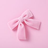 Soft And Seamless Korean Velvet Bow Baby Children's Multicolor Hairpin sku image 3