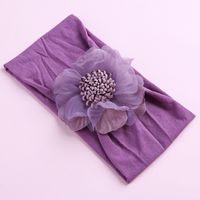 Summer Chiffon Head Flower Nylon Wide Hairband Sports Children's Headwear sku image 5