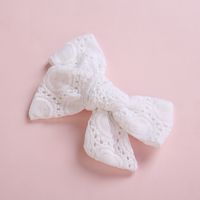 Children's Lace Bow Hairpin Cotton Lace Embroidery Pointed Clip sku image 1