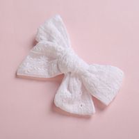 Children's Lace Bow Hairpin Cotton Lace Embroidery Pointed Clip sku image 3