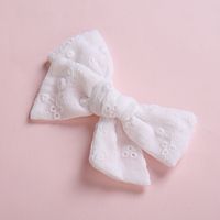 Children's Lace Bow Hairpin Cotton Lace Embroidery Pointed Clip sku image 4