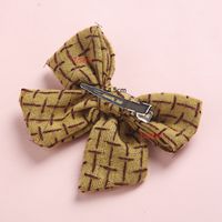 Creative 9 Colors Imitation Cotton And Linen Bow Children's Hairpin main image 5
