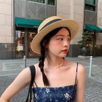 Fashion Straw Hat Women's Summer Beach Beach Sunscreen Big Brim Sun Hat main image 1