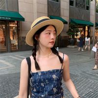 Fashion Straw Hat Women's Summer Beach Beach Sunscreen Big Brim Sun Hat main image 4