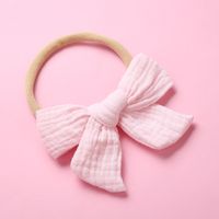 Spring Nylon Soft Bow Baby Cotton Wrinkled Cloth Bow Children's Hair Accessories sku image 2