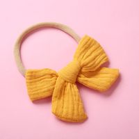 Spring Nylon Soft Bow Baby Cotton Wrinkled Cloth Bow Children's Hair Accessories sku image 6