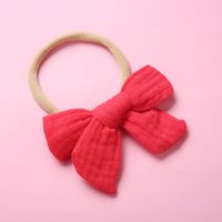 Spring Nylon Soft Bow Baby Cotton Wrinkled Cloth Bow Children's Hair Accessories sku image 10