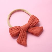 Spring Nylon Soft Bow Baby Cotton Wrinkled Cloth Bow Children's Hair Accessories sku image 11
