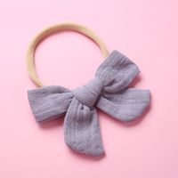 Spring Nylon Soft Bow Baby Cotton Wrinkled Cloth Bow Children's Hair Accessories sku image 12