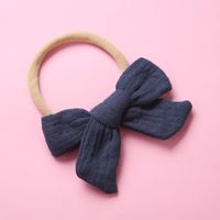 Spring Nylon Soft Bow Baby Cotton Wrinkled Cloth Bow Children's Hair Accessories sku image 13