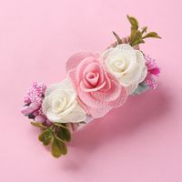 Nueva Flor De Simulación Tridimensional, Tocado Con Ribete De Horquilla De Perlas Para Niños sku image 3