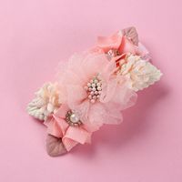 New Three-dimensional Simulation Flower Children's Pearl Hairpin Edging Headwear sku image 5