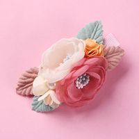 New Three-dimensional Simulation Flower Children's Pearl Hairpin Edging Headwear sku image 8
