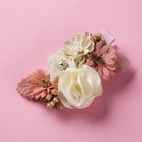 New Three-dimensional Simulation Flower Children's Pearl Hairpin Edging Headwear sku image 9