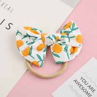 Spring Bow Cotton Floral Headband Baby Nylon Baby Soft Hair Rope sku image 3