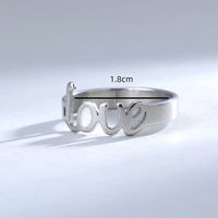 Classic Creative Sky Blue Luminous Love Letter Stainless Steel Ring main image 8