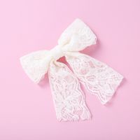 Simple Lace Bow Baby Hairpin Headwear Girls Fashion Headwear sku image 1