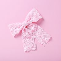 Simple Lace Bow Baby Hairpin Headwear Girls Fashion Headwear sku image 2