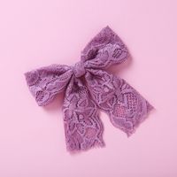 Simple Lace Bow Baby Hairpin Headwear Girls Fashion Headwear sku image 8