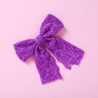 Simple Lace Bow Baby Hairpin Headwear Girls Fashion Headwear sku image 9