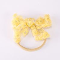 Simple Lace Mesh Bow Super Soft Nylon Baby Headwear sku image 7