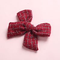 Creative 9 Colors Imitation Cotton And Linen Bow Children's Hairpin sku image 11