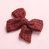 Creative 9 Colors Imitation Cotton And Linen Bow Children's Hairpin sku image 12