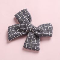 Creative 9 Colors Imitation Cotton And Linen Bow Children's Hairpin sku image 15