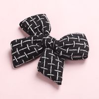 Creative 9 Colors Imitation Cotton And Linen Bow Children's Hairpin sku image 9