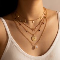 Boho Moon Star Pendant Multilayer Necklace Set main image 4