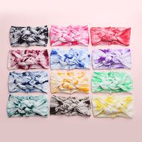 Baby Cute Hairband Tie Dye Printed Stockings Wide Side Headband sku image 13