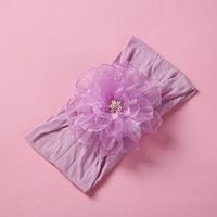 New Flower Nylon Wide-brimmed Soft Baby Headband sku image 5